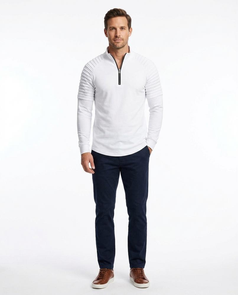 Nord Wear - Kidan | Quarter-Zip Ribbed-Shoulder Sweater Men