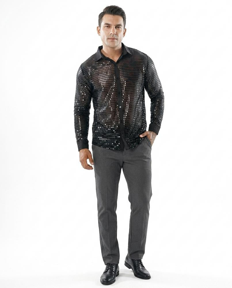 Nord Wear - Auful | Sheer Sequined Shirt Men
