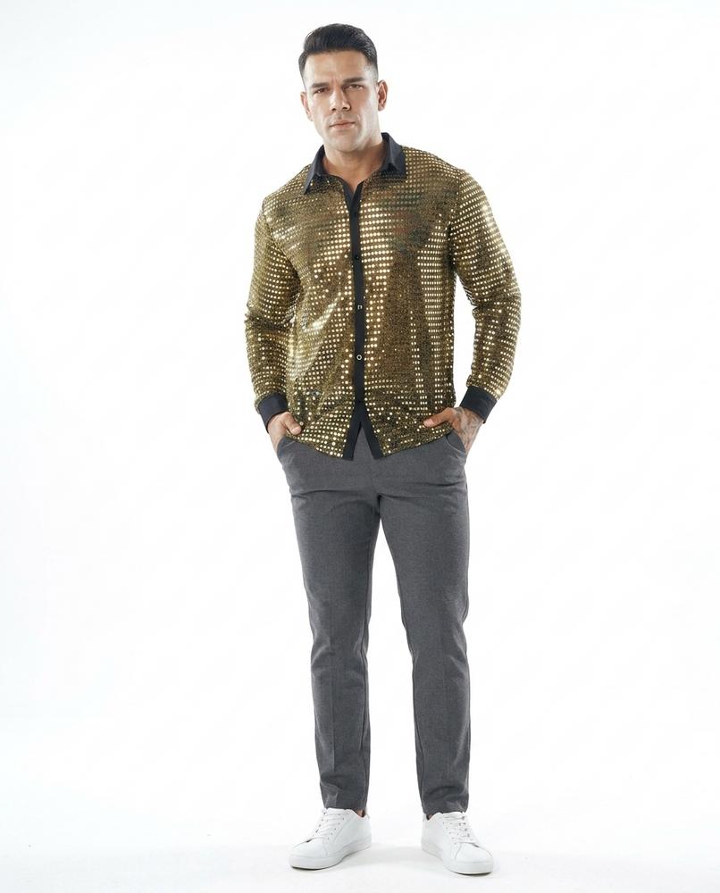 Nord Wear - Auful | Sheer Sequined Shirt Men