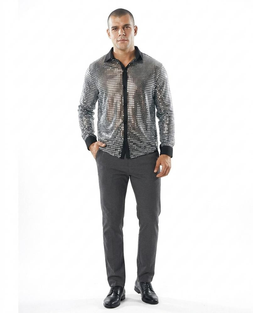 Nord Wear - Auful | Sheer Sequined Shirt Men