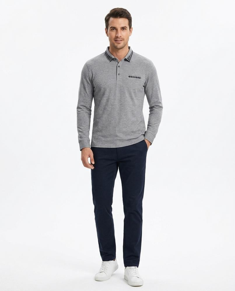 Nord Wear - Sipad | Long-Sleeved Contrast-Collar Shirt Men
