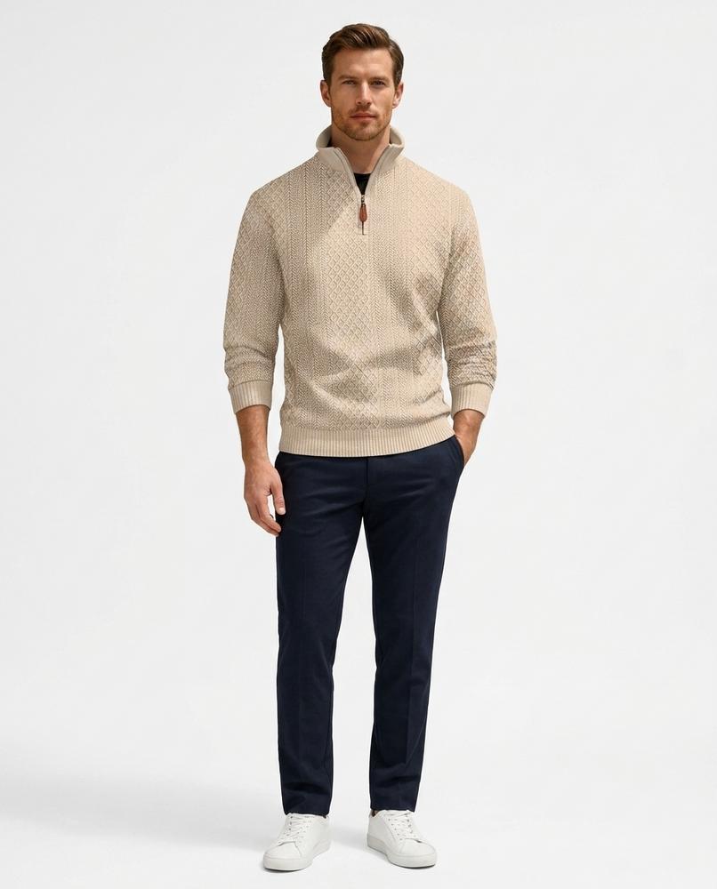 Nord Wear - Euvad | Textured Quarter-Zip Sweater Men