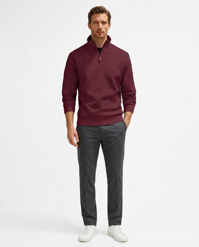 Nord Wear - Euvad | Textured Quarter-Zip Sweater Men
