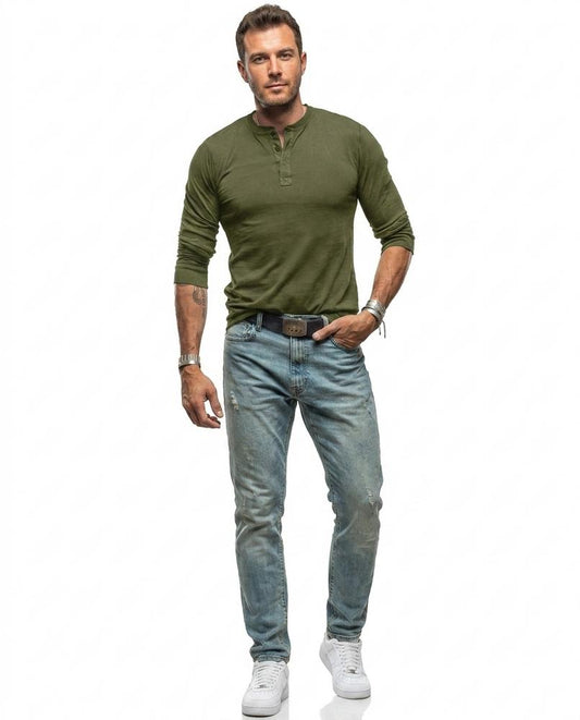Nord Wear - Nifev | Slim-Fit Button-Placket T-Shirt Men
