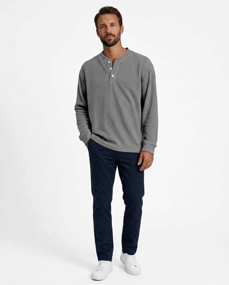 Nord Wear - Zeget | Ribbed Henley Shirt Men