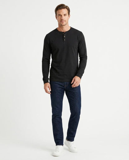 Nord Wear - Dupok | Long-Sleeved Buttoned Placket T-Shirt Men