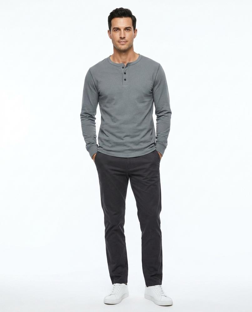 Nord Wear - Dupok | Long-Sleeved Buttoned Placket T-Shirt Men
