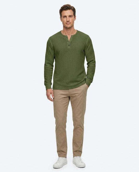 Nord Wear - Vegit | Waffle-Knit Henley-Style Shirt Men