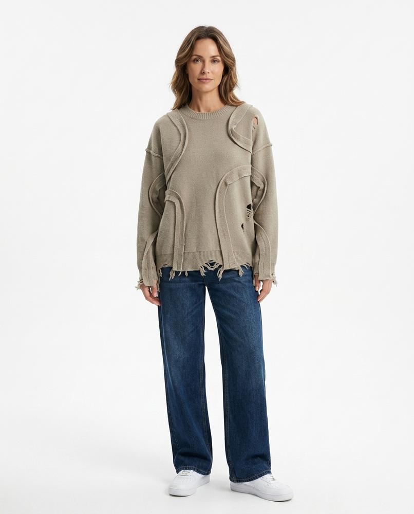 Nord Wear - Sesam | Deconstructed Distressed Sweater Women