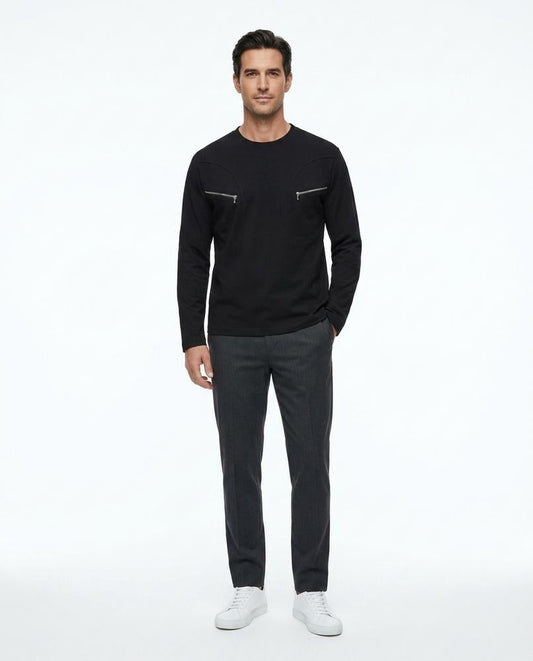 Nord Wear - Aedit | Long-Sleeved Zipper-Detailed T-Shirt Men