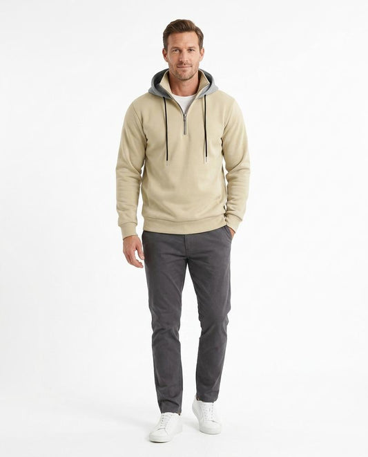 Nord Wear - Zenet | Quarter-Zip Two-Tone Hoodie Men