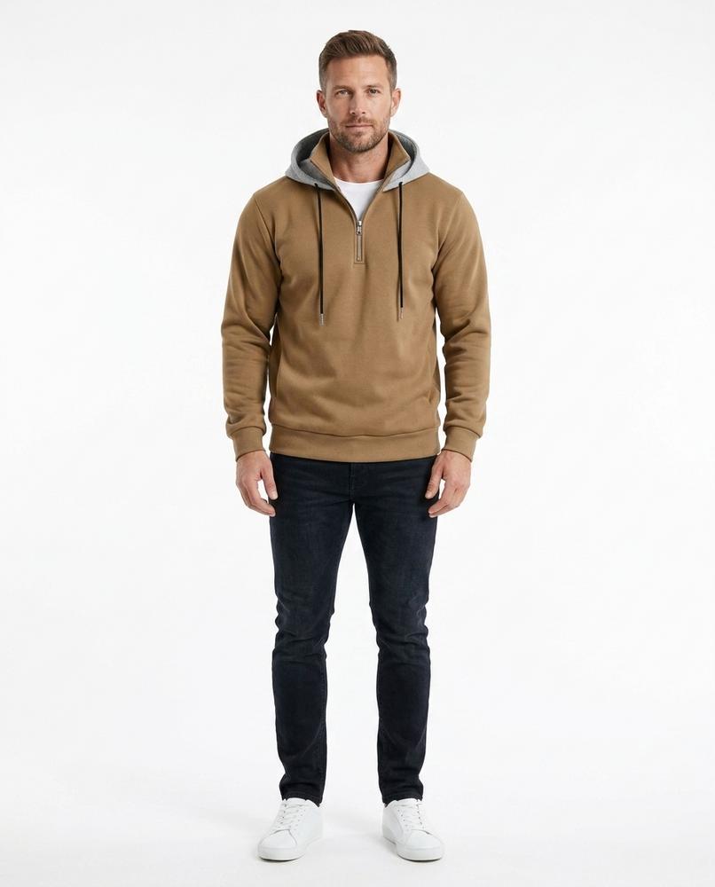 Nord Wear - Zenet | Quarter-Zip Two-Tone Hoodie Men
