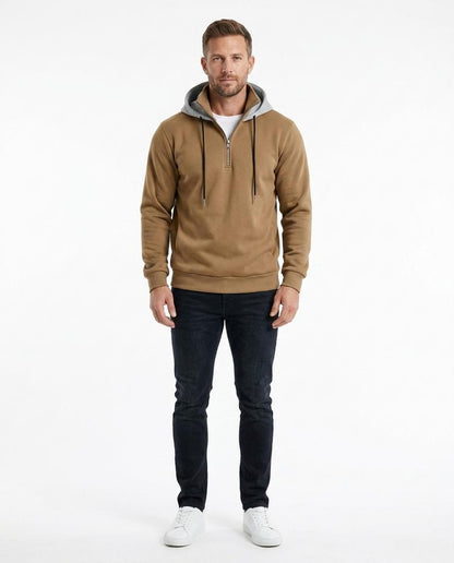 Nord Wear - Zenet | Quarter-Zip Two-Tone Hoodie Men