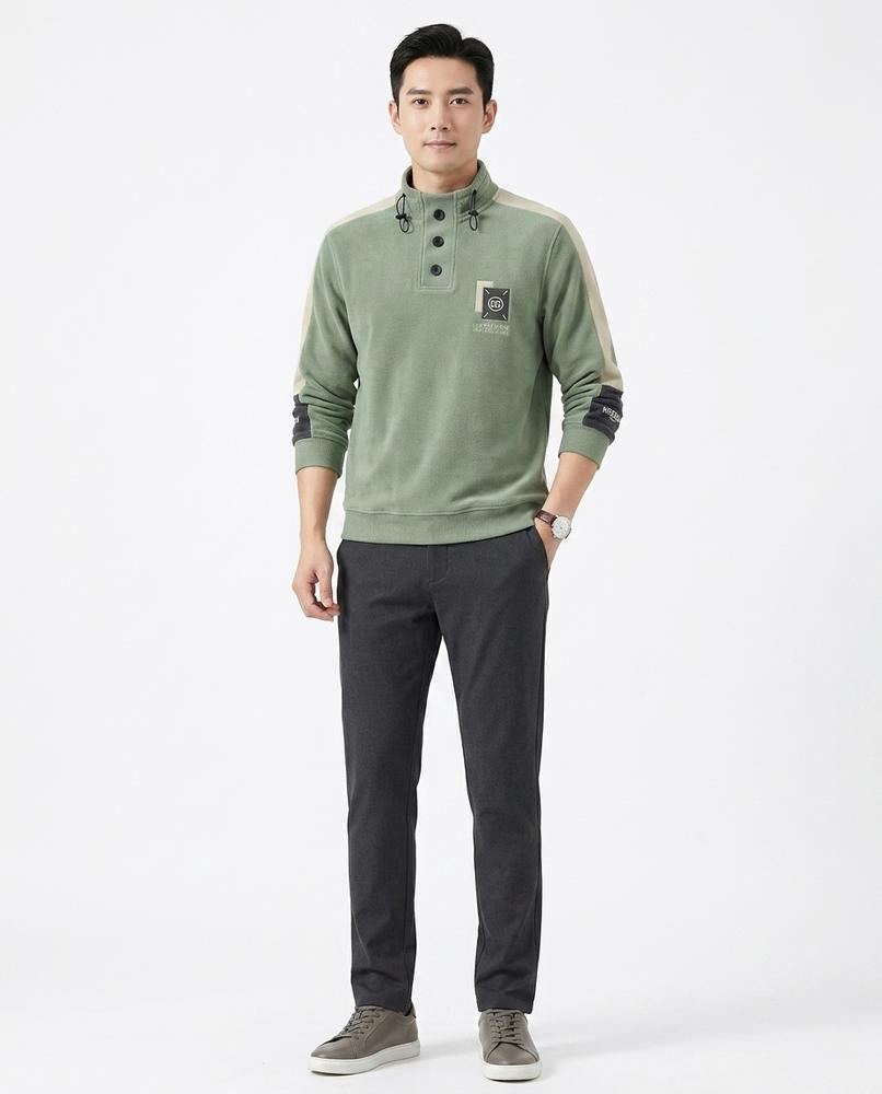 Nord Wear - Laved | Buttoned-Placket Fleece-Lined Sweater Men