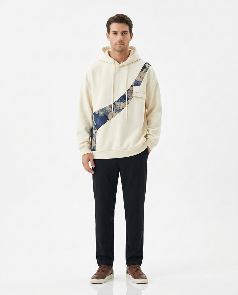 Nord Wear - Kosil | Contrast-Panel Loose-Fit Hoodie Men