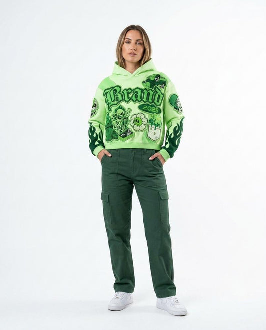 Nord Wear - Zuhut | Cropped Appliquéd Hoodie Unisex