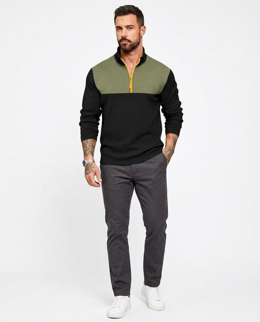 Nord Wear - Eisat | Color-Block Quarter-Zip Sweater Men