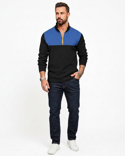 Nord Wear - Eisat | Color-Block Quarter-Zip Sweater Men