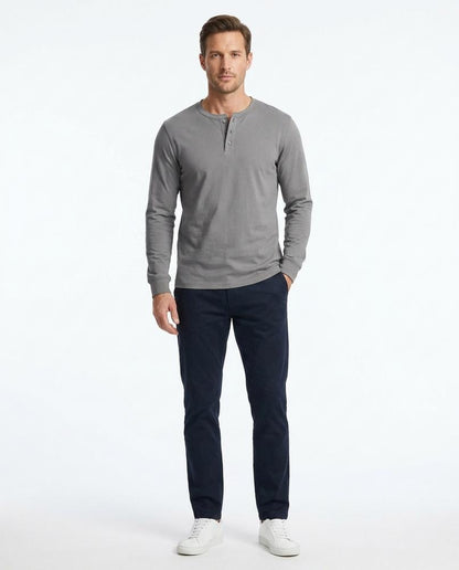 Nord Wear - Rizul | Long-Sleeved Henley Neck T-Shirt Men