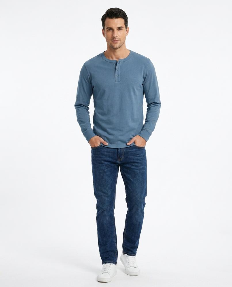 Nord Wear - Rizul | Long-Sleeved Henley Neck T-Shirt Men