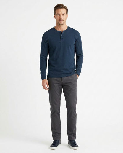 Nord Wear - Rizul | Long-Sleeved Henley Neck T-Shirt Men