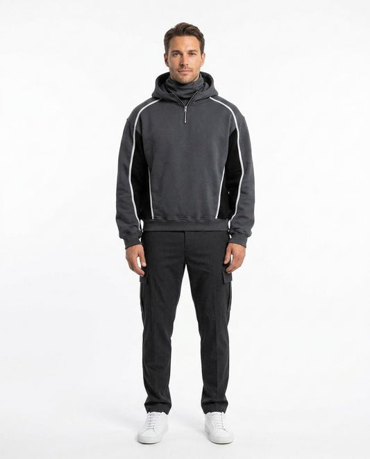Nord Wear - Aokem | Quarter-Zip Piped Hoodie Men