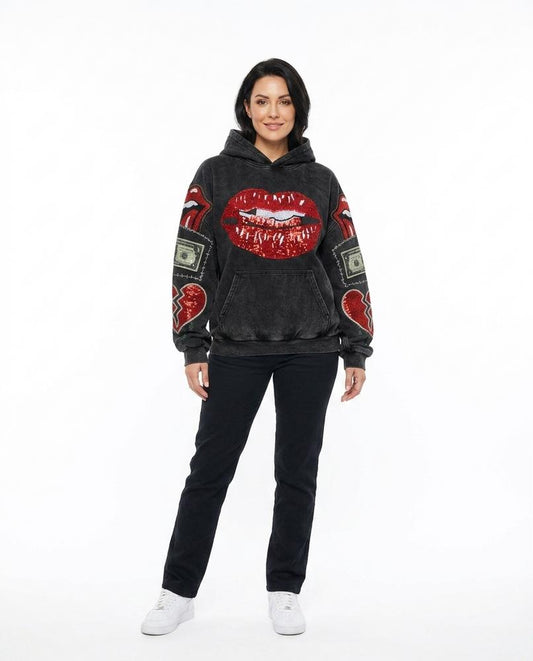 Nord Wear - Vipan | Washed Sequined Hoodie Women