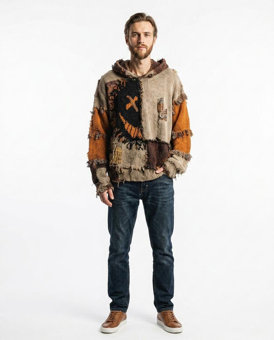 Nord Wear - Yuhik | Patchwork Knitted Hoodie Men