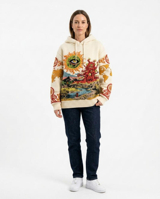 Nord Wear - Kozes | Jacquard Knit Oversized Hoodie Unisex