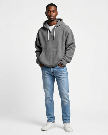 Nord Wear - Nuhas | Waffle-Knit Quarter-Zip Hoodie Men