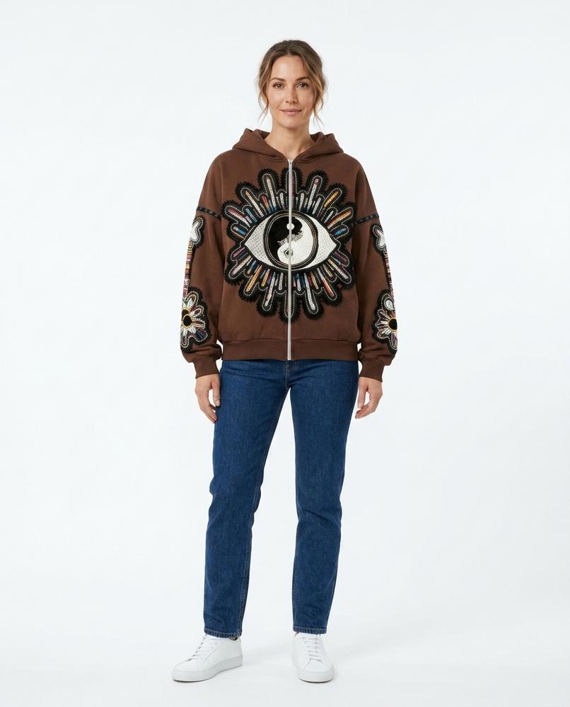 Nord Wear - Rowir | Zip-Up Beaded Hoodie Women