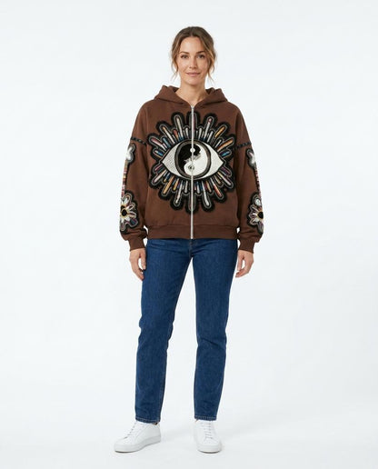 Nord Wear - Rowir | Zip-Up Beaded Hoodie Women