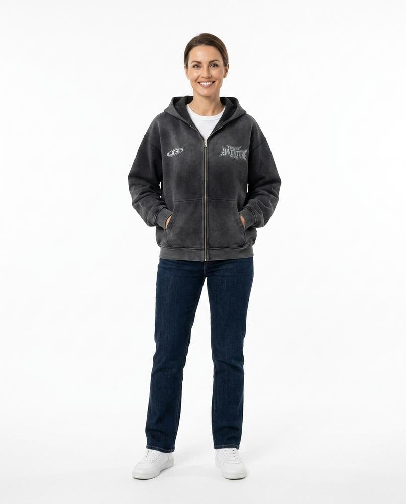 Nord Wear - Mimal | Zip-Up Washed Hoodie Unisex