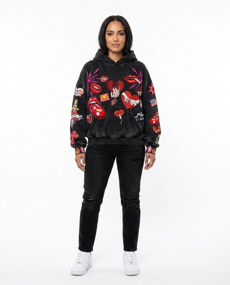 Nord Wear - Aimid | Appliquéd Washed Hoodie Unisex