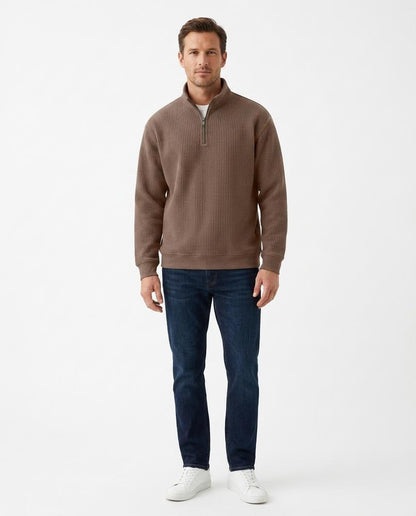 Nord Wear - Kesos | Waffle-Knit Half-Zip Sweater Men
