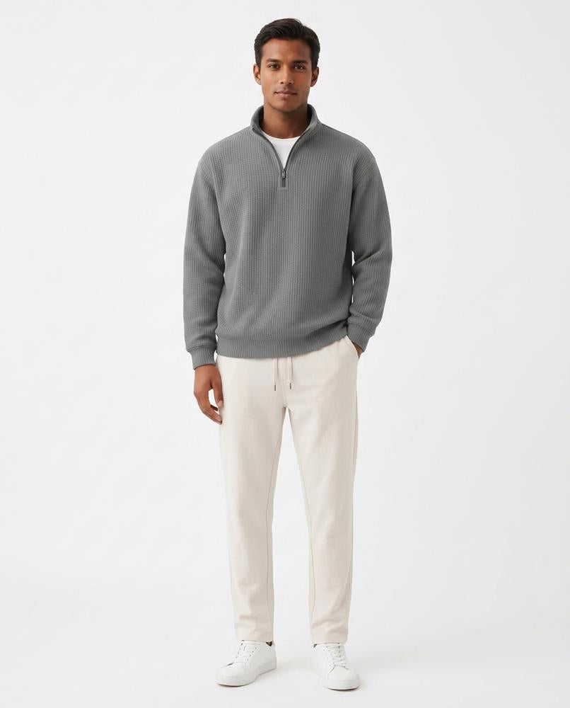 Nord Wear - Kesos | Waffle-Knit Half-Zip Sweater Men
