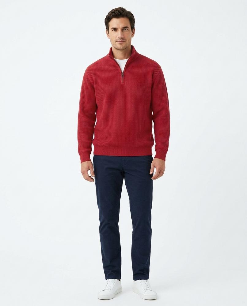 Nord Wear - Kesos | Waffle-Knit Half-Zip Sweater Men