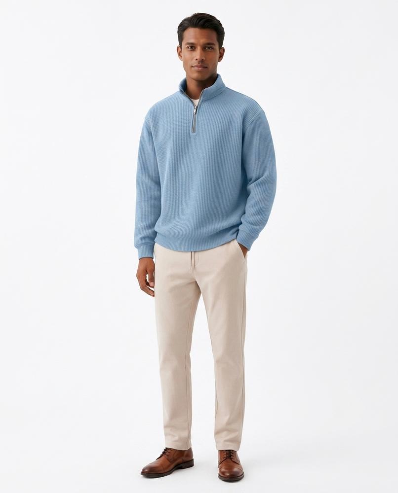 Nord Wear - Kesos | Waffle-Knit Half-Zip Sweater Men