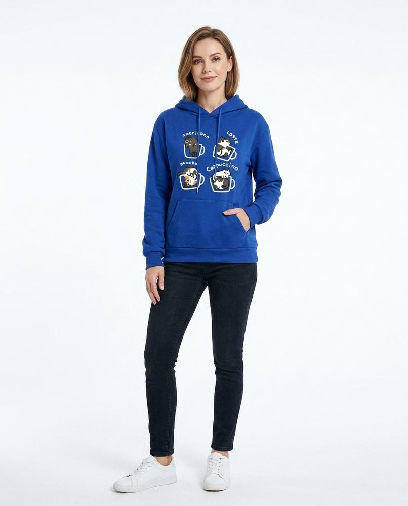 Nord Wear - Kikad | Printed Kangaroo Pocket Hoodie Women