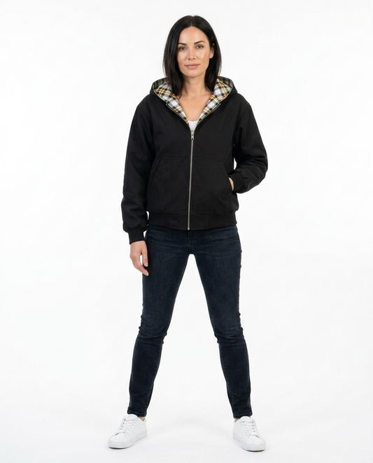 Nord Wear - Nusal | Zip-Up Plaid-Lined Hoodie Women