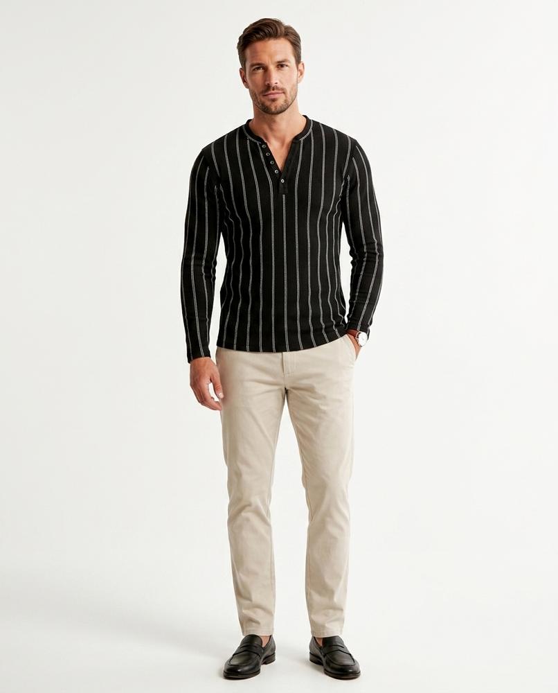Nord Wear - Eolul | Striped Henley Shirt Men