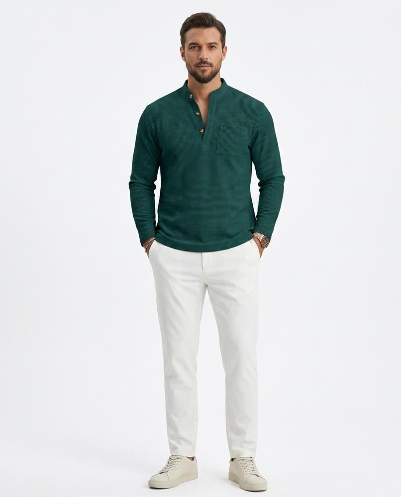 Nord Wear - Aoben | Waffle-Knit Stand-Collar Shirt Men