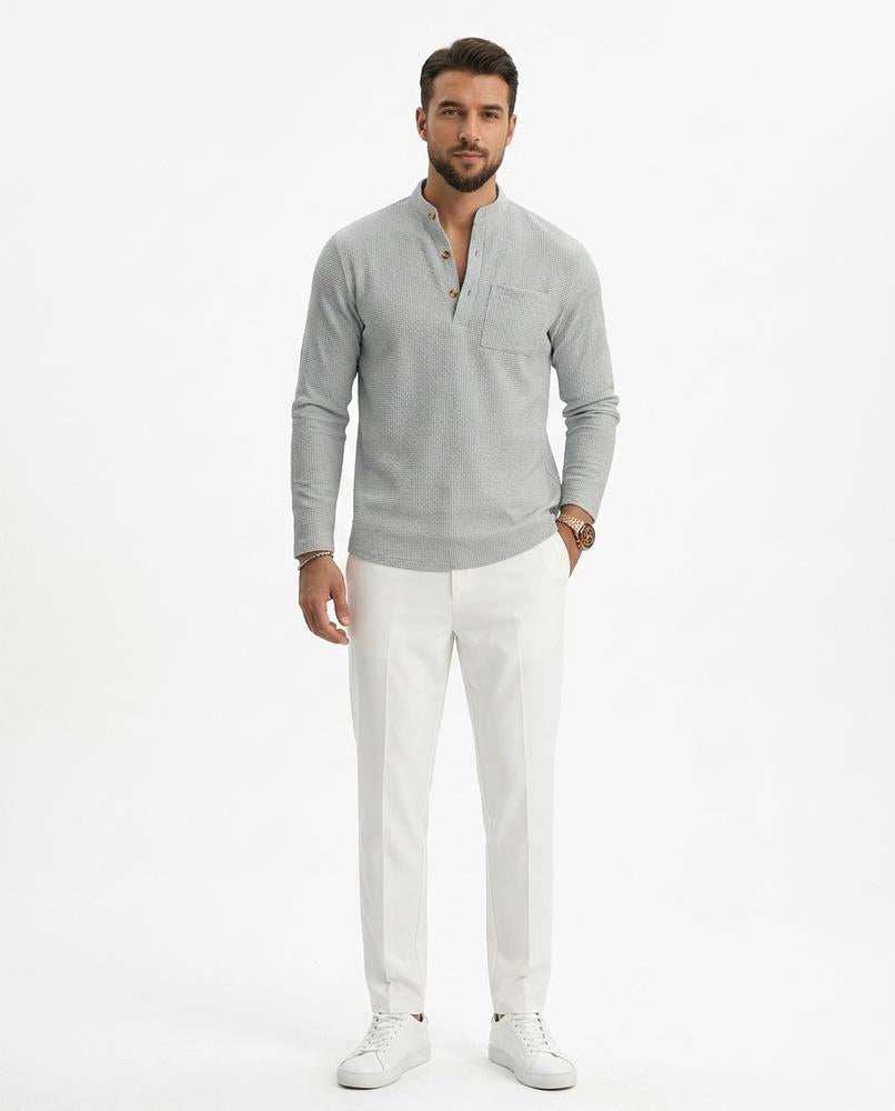 Nord Wear - Aoben | Waffle-Knit Stand-Collar Shirt Men
