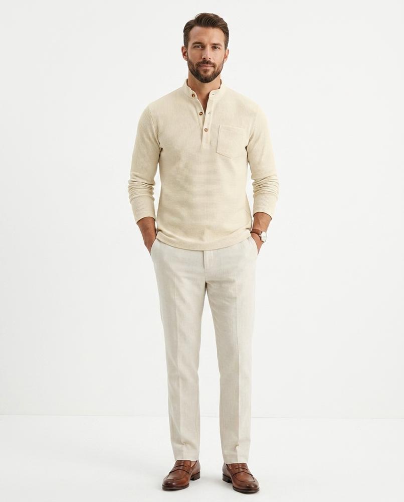 Nord Wear - Aoben | Waffle-Knit Stand-Collar Shirt Men