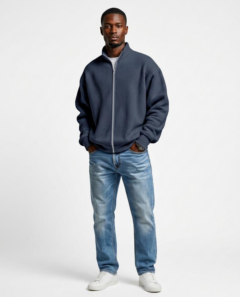 Nord Wear - Nerok | Waffle-Knit Zip-Up Jacket Men
