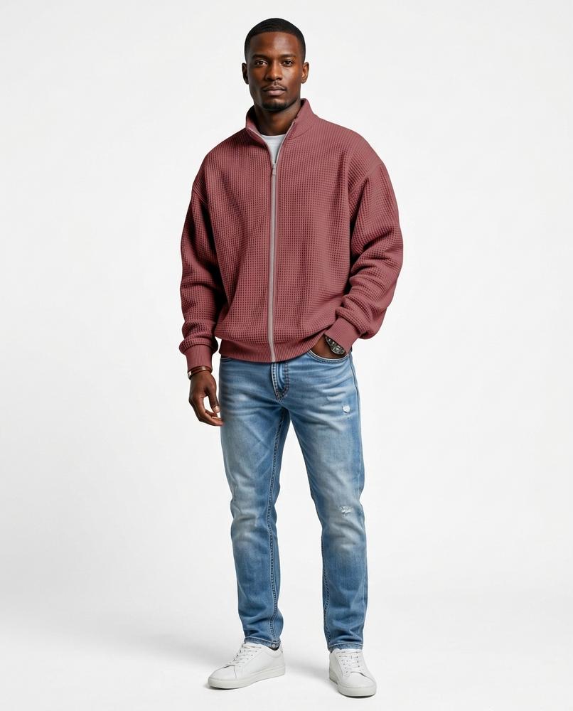Nord Wear - Nerok | Waffle-Knit Zip-Up Jacket Men