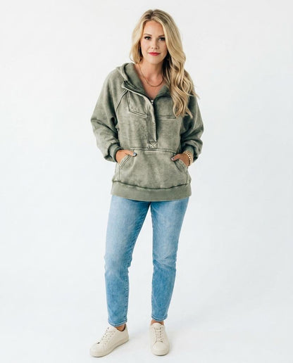 Nord Wear - Depur | Washed Half-Zip Hoodie Women