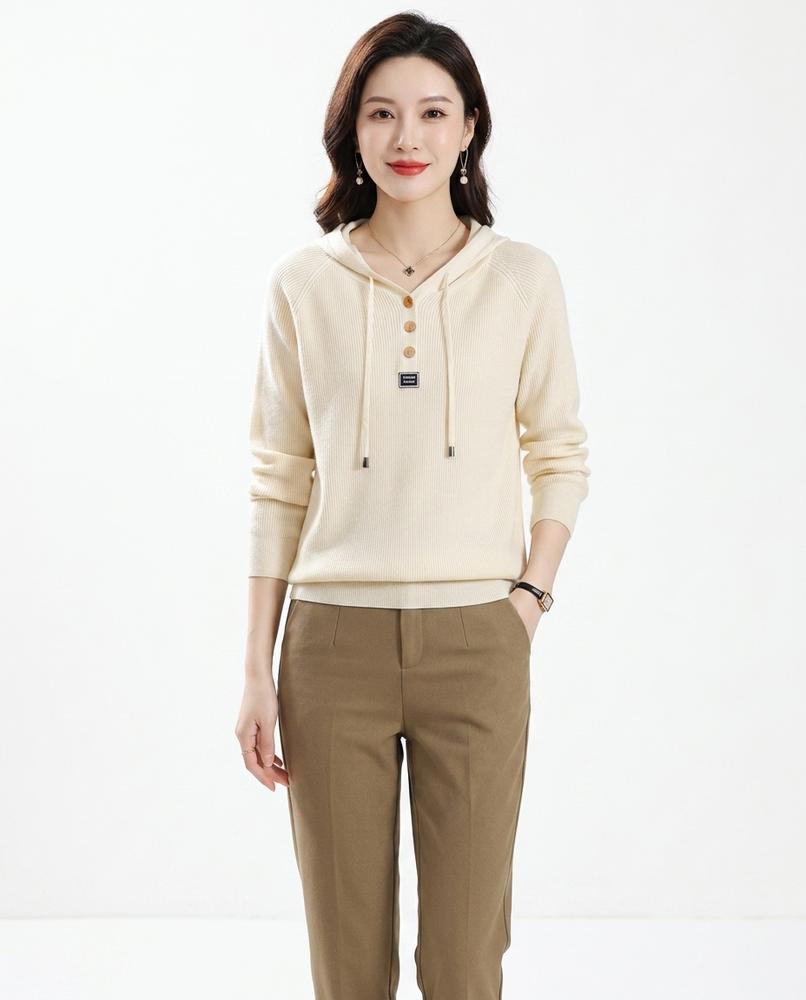 Nord Wear - Rebak | Fine-Knit Button-Placket Hoodie Women