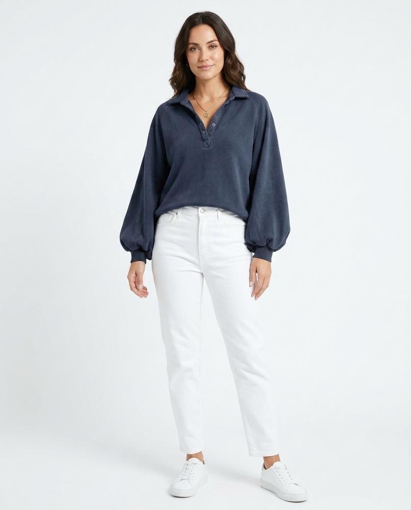 Nord Wear - Semum | Collared Washed Sweatshirt Women