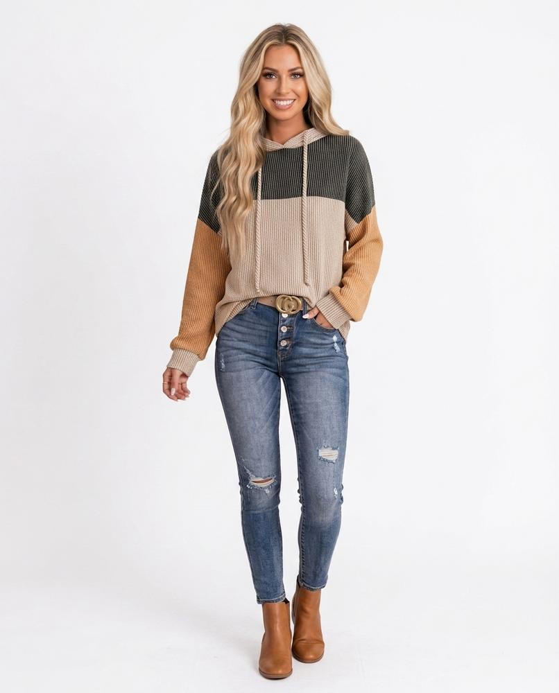 Nord Wear - Datus | Color-Block Rib-Knit Hoodie Women